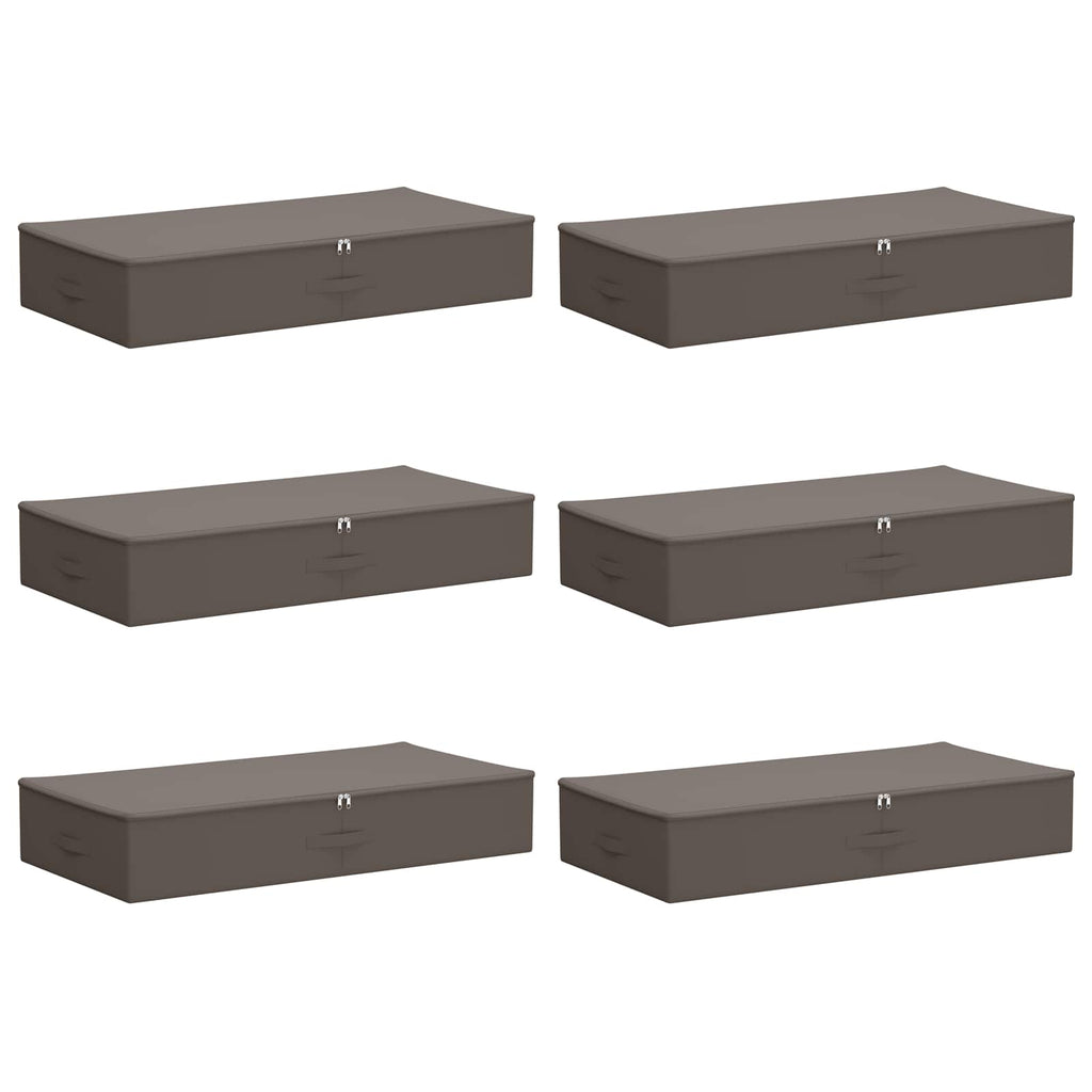 vidaXL Skrzynia do przechowywania 6 pcs Szary 100 x 50 x 18 cm