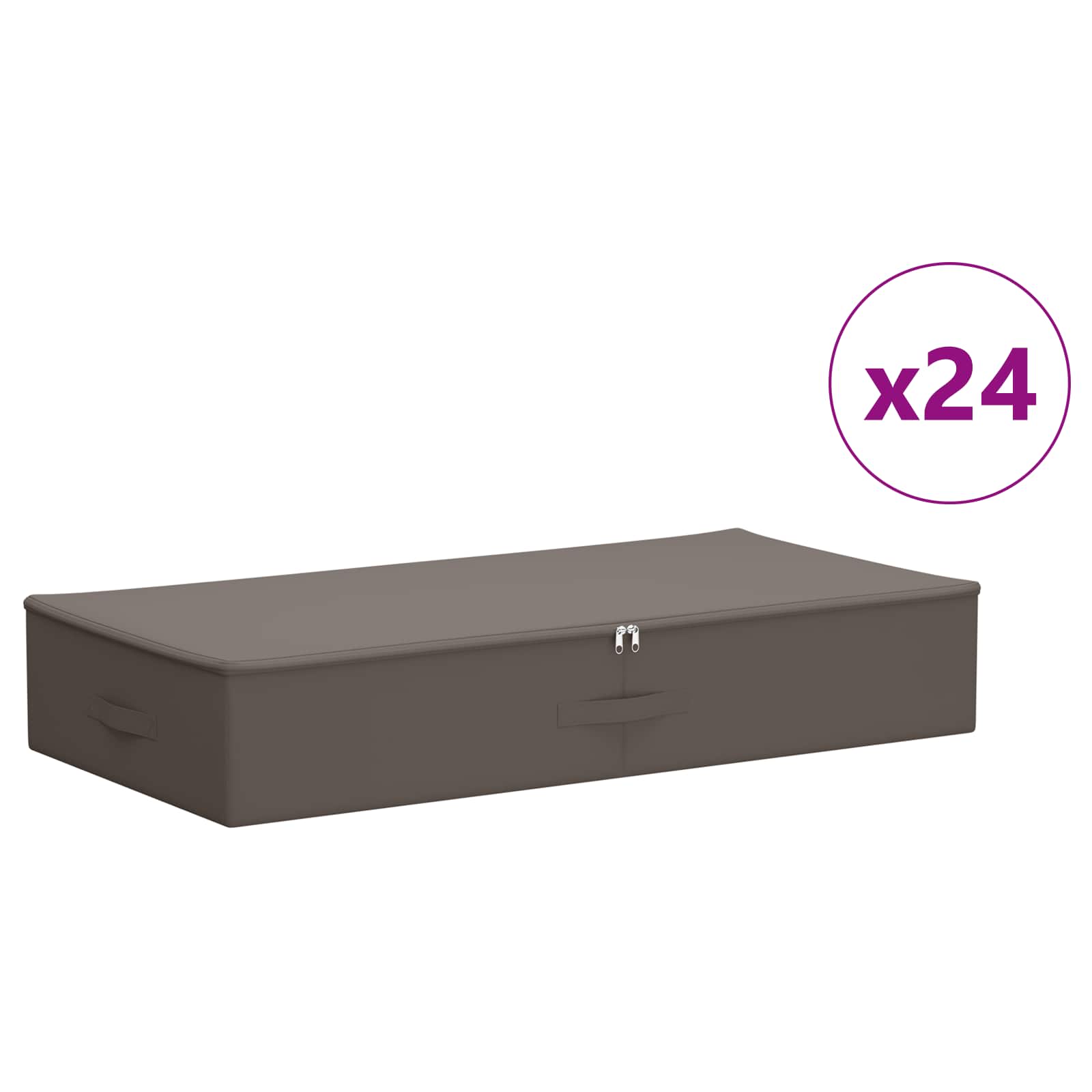 vidaXL Skrzynia do przechowywania 24 pcs Szary 100 x 50 x 18 cm