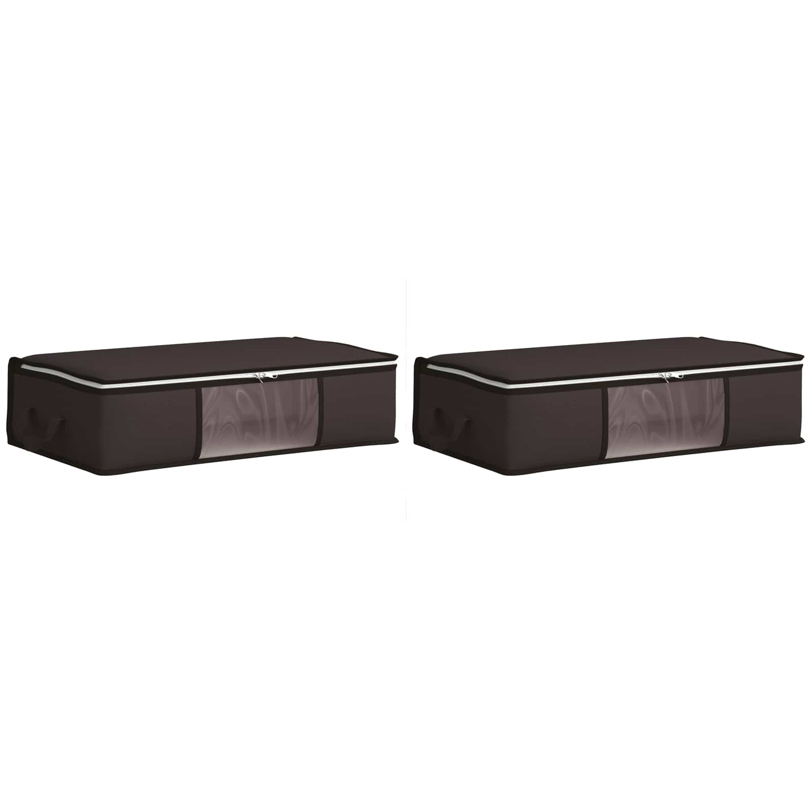 vidaXL Pojemnik na przechowywanie z przezroczystym bocznym oknem 2 pcs
