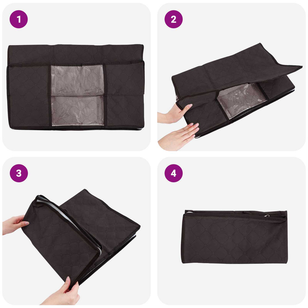 vidaXL Pojemnik na przechowywanie z przezroczystym bocznym oknem 2 pcs