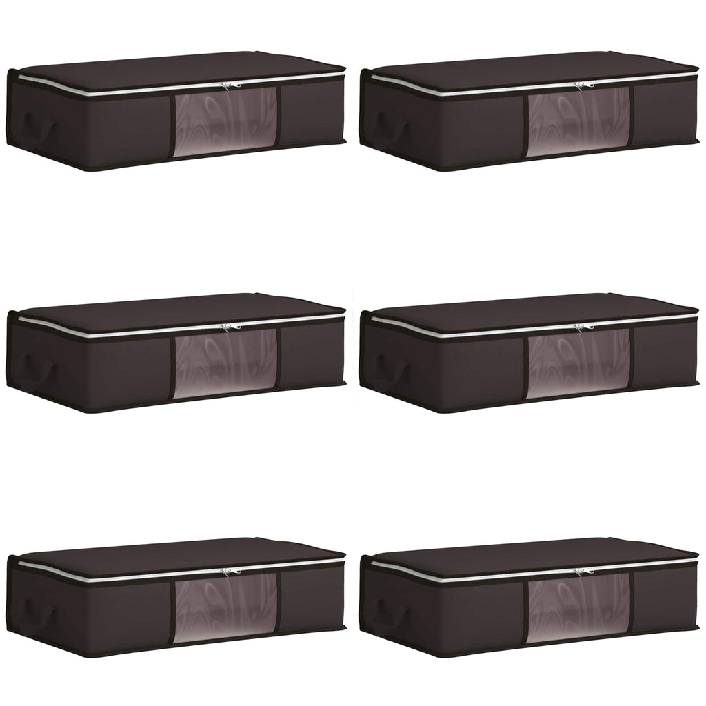 vidaXL Pojemnik na przechowywanie z przezroczystym bocznym oknem 6 pcs
