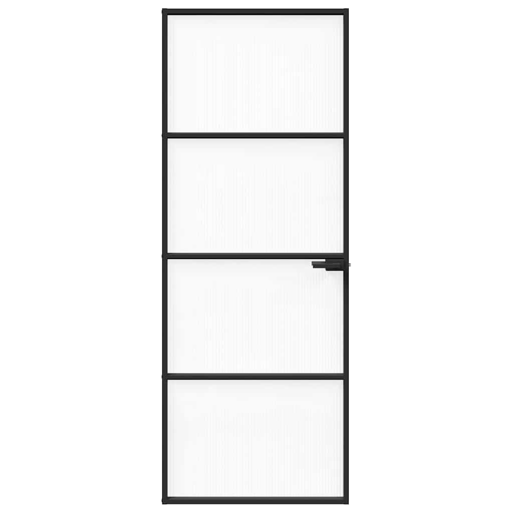 vidaXL Drzwi domowe 76 x 201,5 x 3,5 cm Aluminium i szkło hartowane