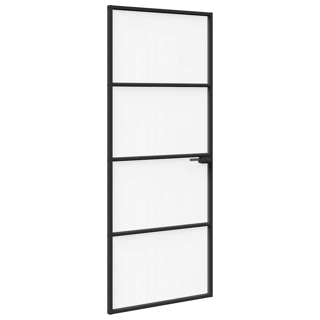 vidaXL Drzwi domowe 83 x 201,5 x 3,5 cm Aluminium i szkło hartowane