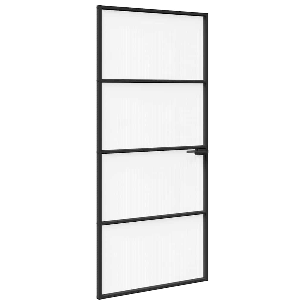 vidaXL Drzwi domowe 93 x 201,5 x 3,5 cm Aluminium i szkło hartowane