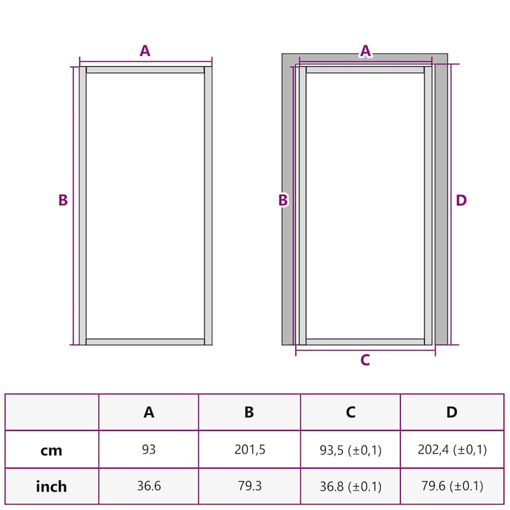 vidaXL Drzwi domowe 93 x 201,5 x 3,5 cm Aluminium i szkło hartowane