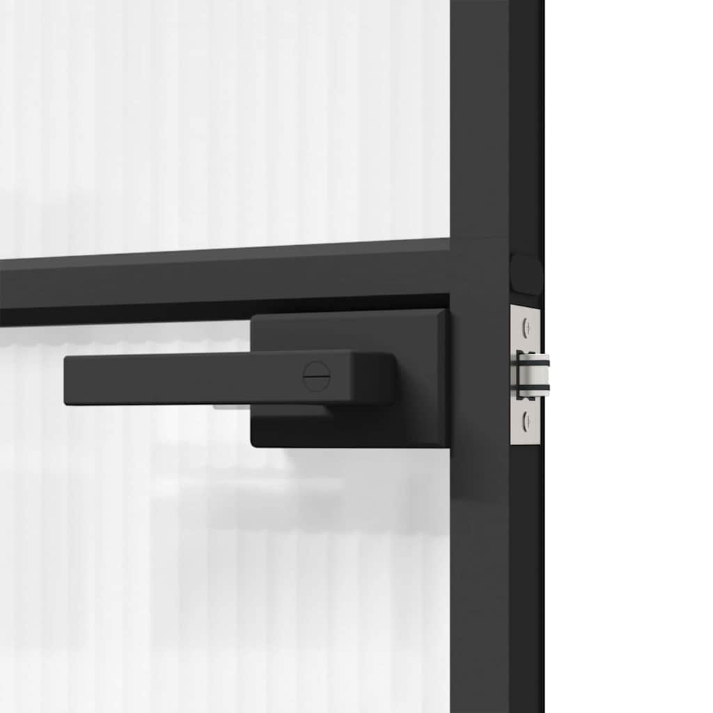 vidaXL Drzwi domowe 102 x 201,5 x 3,5 cm Aluminium i szkło hartowane