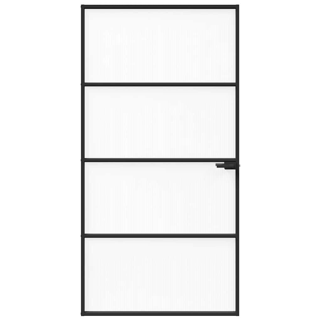vidaXL Drzwi domowe 102 x 201,5 x 3,5 cm Aluminium i szkło hartowane