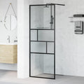 vidaXL Ściana prysznicowa typu walk-in Czarny 80 x 195 x 0.5 cm
