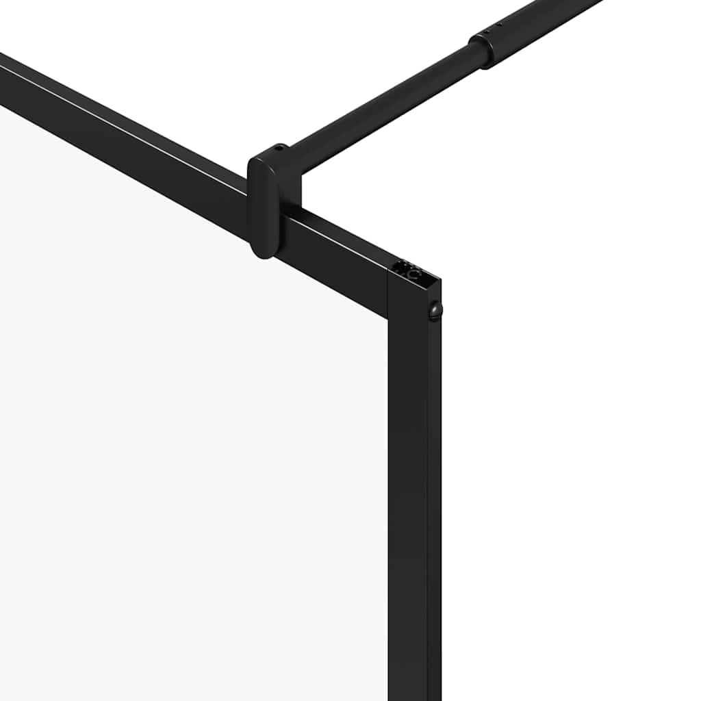 vidaXL Ściana prysznicowa typu walk-in Czarny 100 x 195 x 0,5 cm