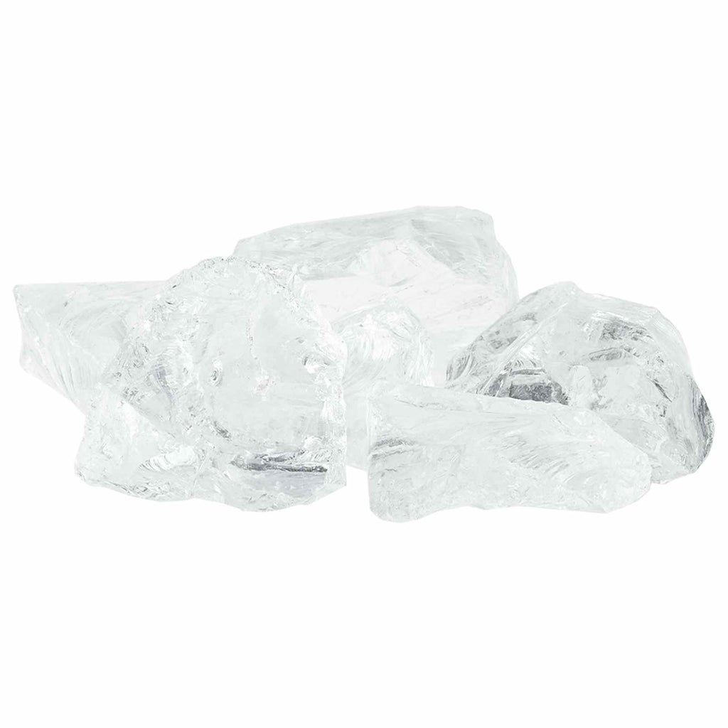 vidaXL Kamienie Ogrodowe Biały 12 cm Szkło