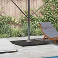 vidaXL Podstawa do parasola Czarny 100 x 100 x 4 cm Stal