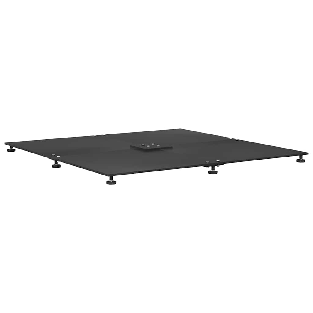 vidaXL Podstawa do parasola Czarny 100 x 100 x 4 cm Stal