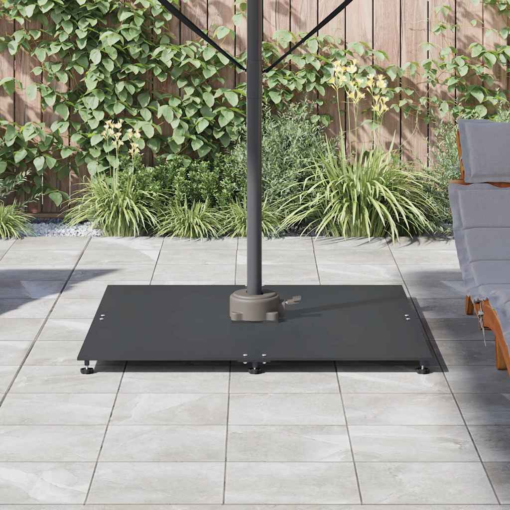 vidaXL Podstawa do parasola ciemno szary 100 x 100 x 4 cm Stal