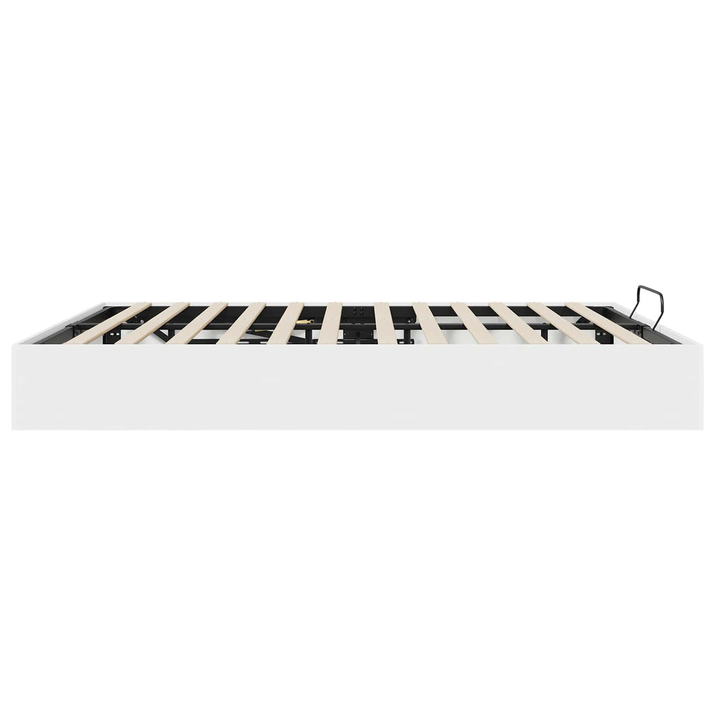vidaXL Łóżko otomanowe Biały 203 x 180 x 25 cm Drewno inżynieryjne