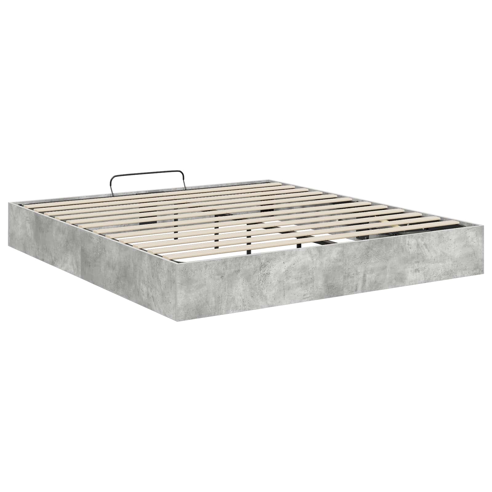 vidaXL Łóżko otomanowe Betonowy Szary 160 x 200 cm Drewno inżynieryjne