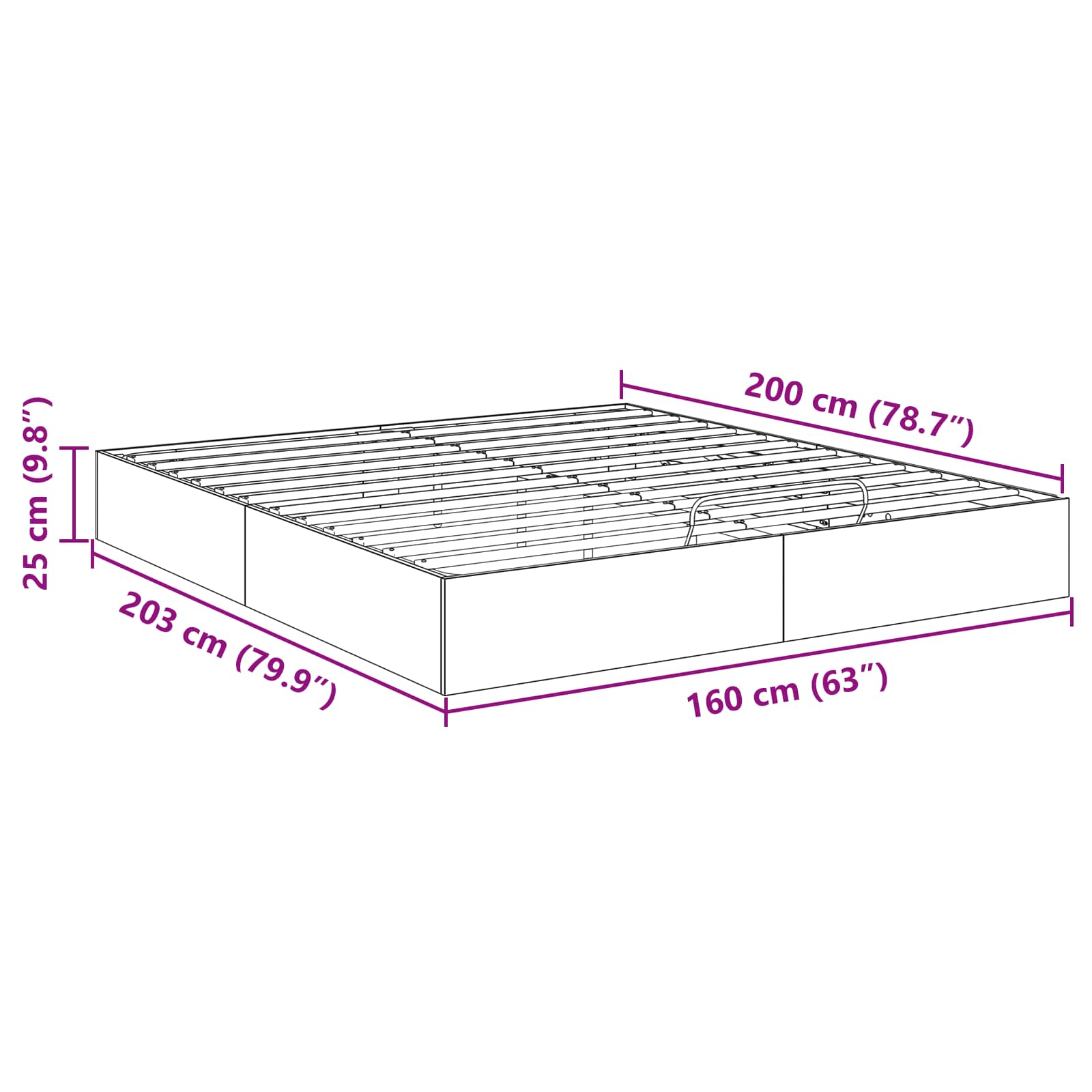 vidaXL Łóżko otomanowe Betonowy Szary 160 x 200 cm Drewno inżynieryjne