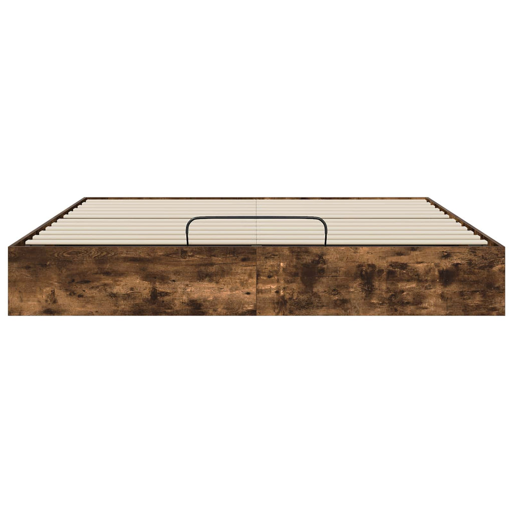 vidaXL Łóżko otomanowe z przechowywaniem Dąb Wędzony 203 x 160 x 25 cm