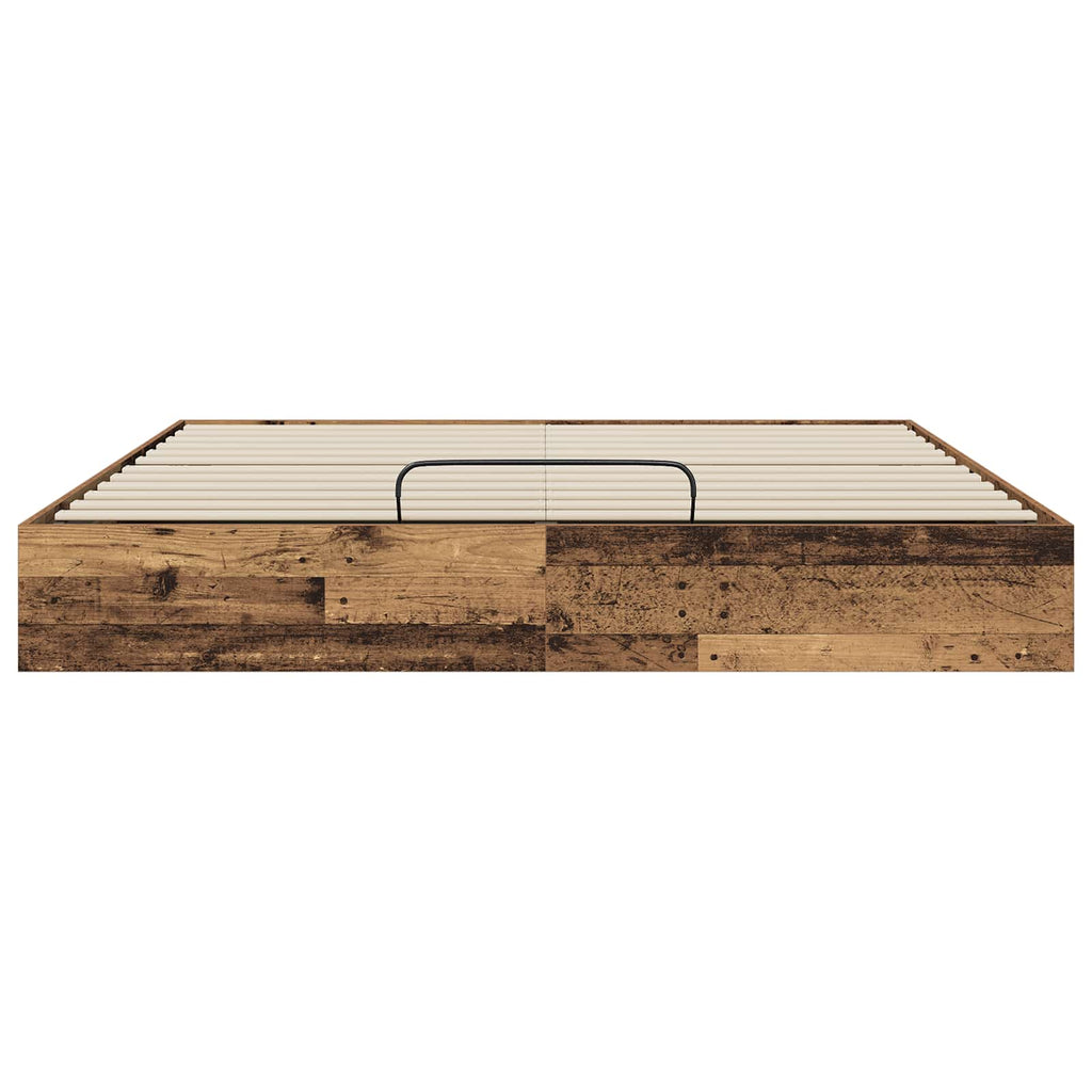 vidaXL Łóżko otomanowe Stare drewno 160 x 200 cm Drewno inżynieryjne