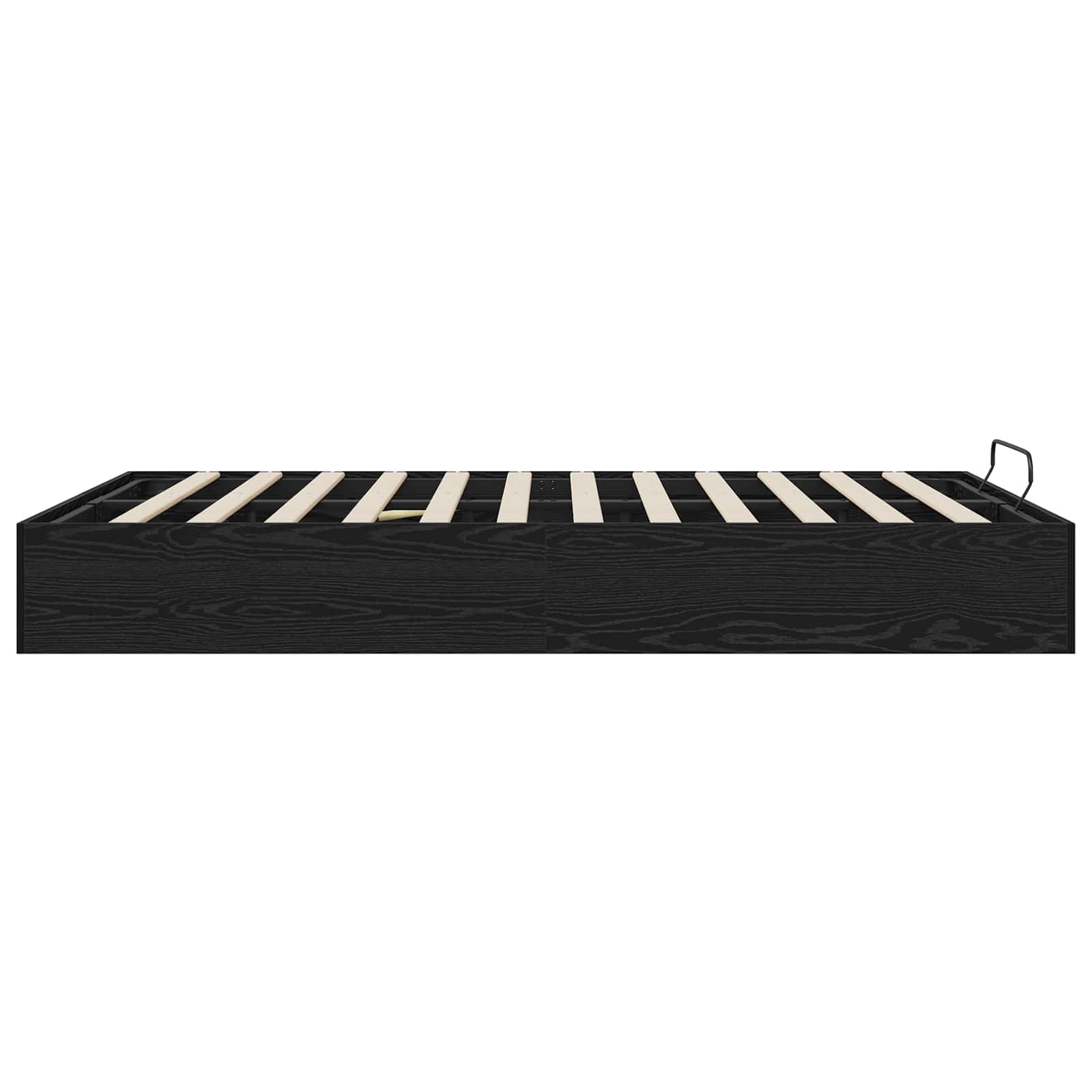 vidaXL Łóżko otomanowe z przechowywaniem Czarny Dąb 203 x 150 x 25 cm