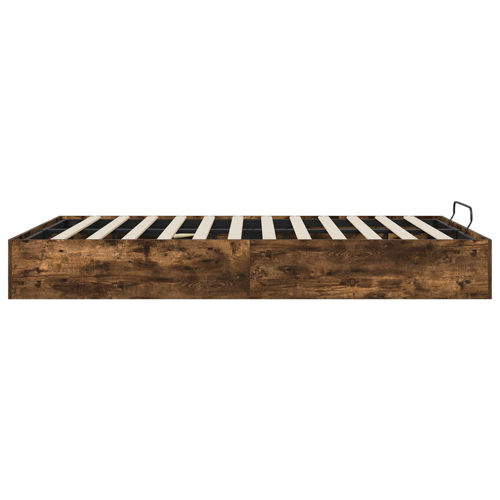 vidaXL Łóżko otomanowe z przechowywaniem Dąb Wędzony 203 x 150 x 25 cm
