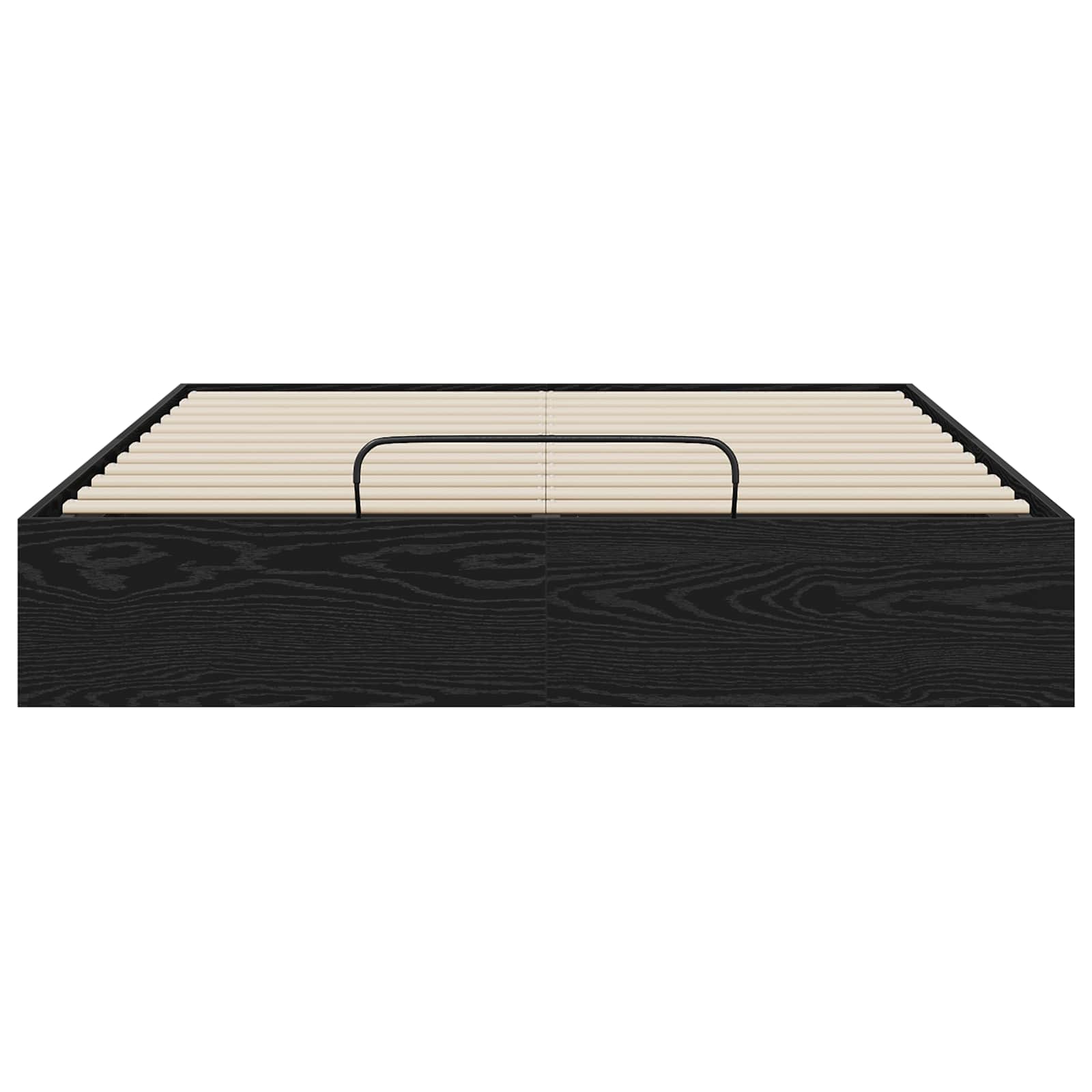 vidaXL Łóżko otomanowe z przechowywaniem Czarny Dąb 203 x 120 x 25 cm