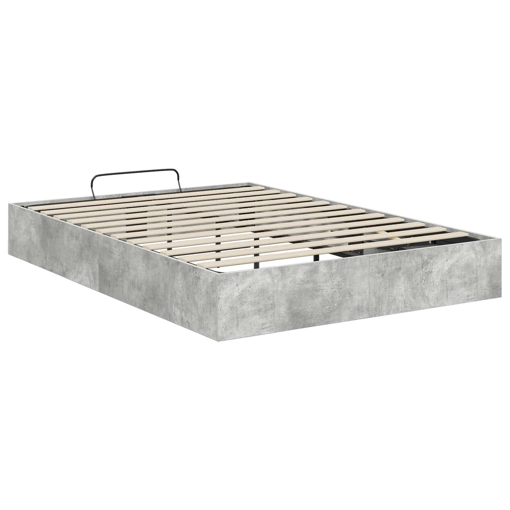 vidaXL Łóżko otomanowe Betonowy Szary 120 x 200 cm Drewno inżynieryjne