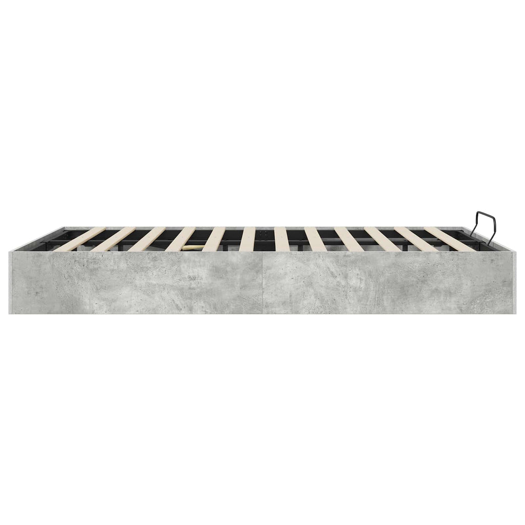 vidaXL Łóżko otomanowe Betonowy Szary 120 x 200 cm Drewno inżynieryjne
