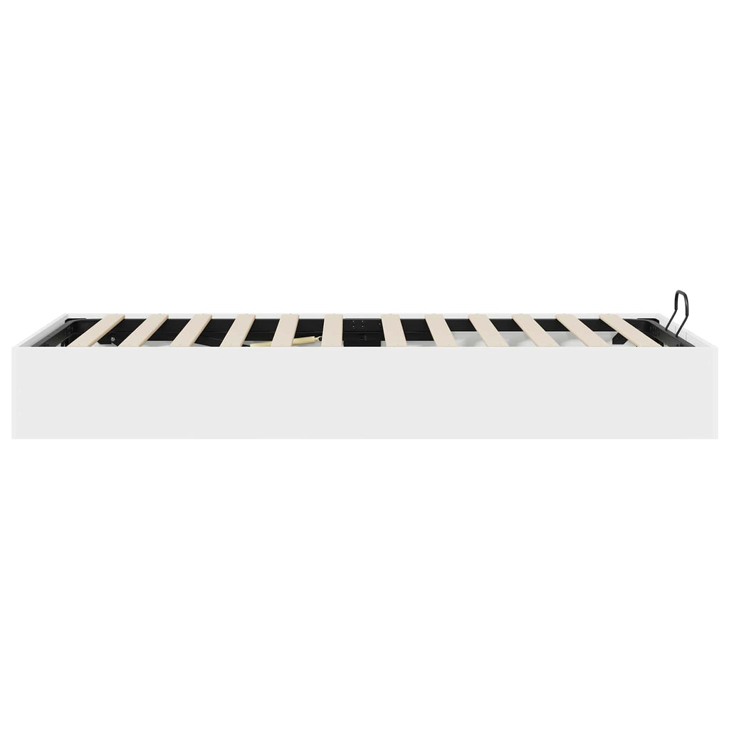 vidaXL Łóżko otomanowe Biały 203 x 100 x 25 cm Drewno inżynieryjne