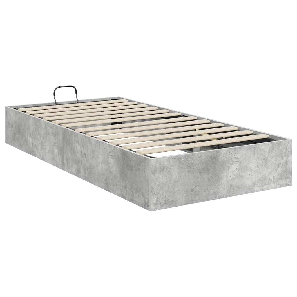 vidaXL Łóżko otomanowe Betonowy Szary 100 x 200 cm Drewno inżynieryjne