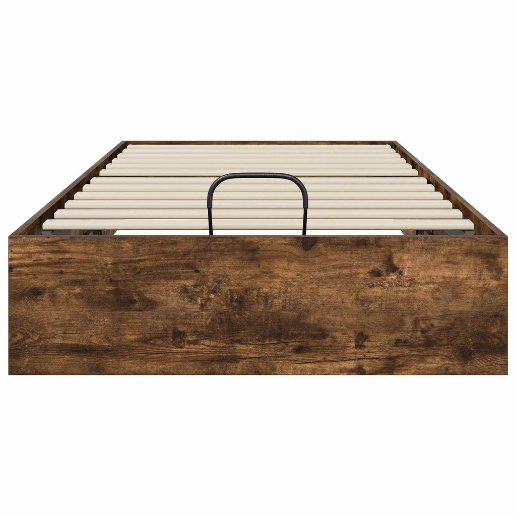 vidaXL Łóżko otomanowe z przechowywaniem Dąb Wędzony 203 x 90 x 25 cm
