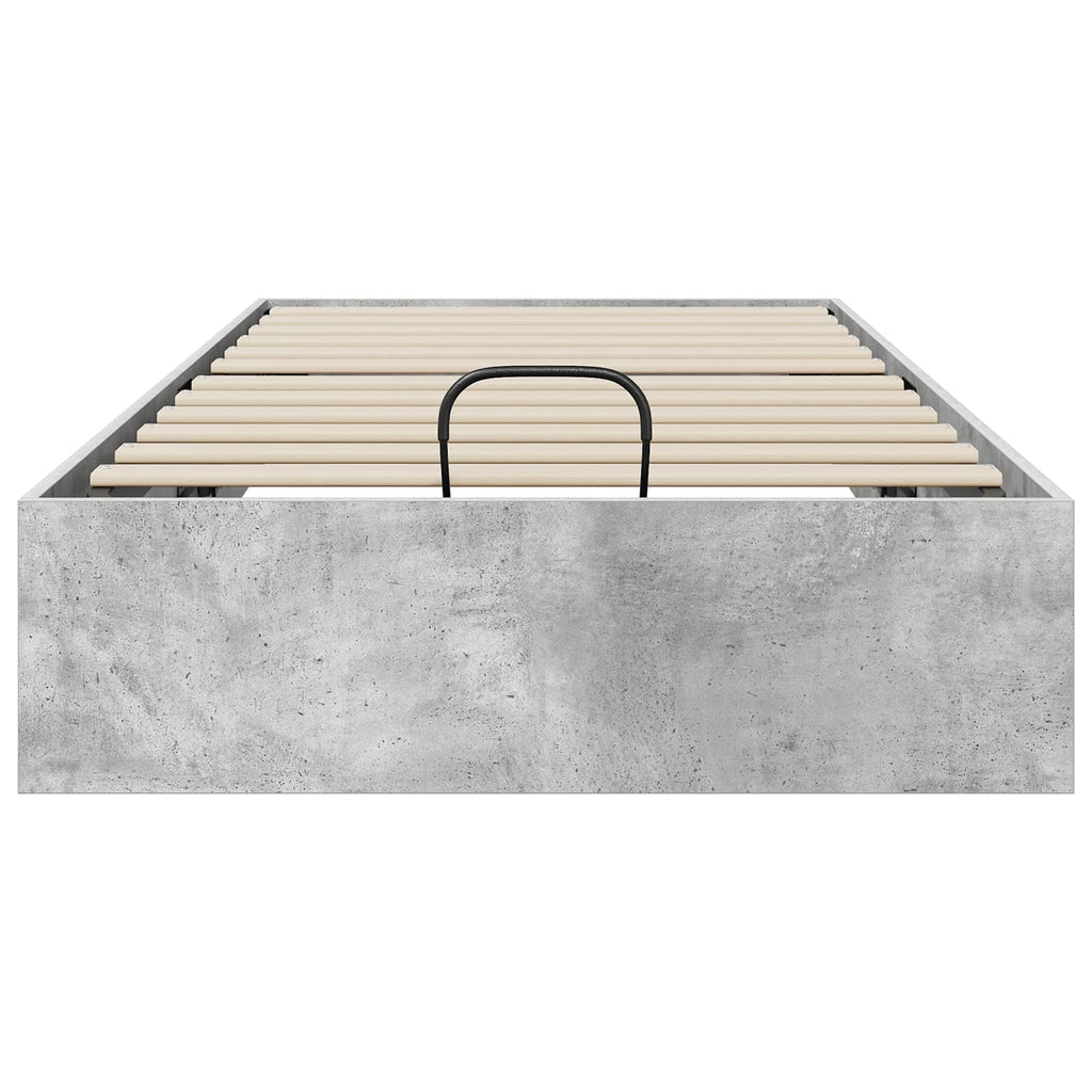 vidaXL Łóżko otomanowe z przechowywaniem Betonowy Szary 80,5 x 200 cm