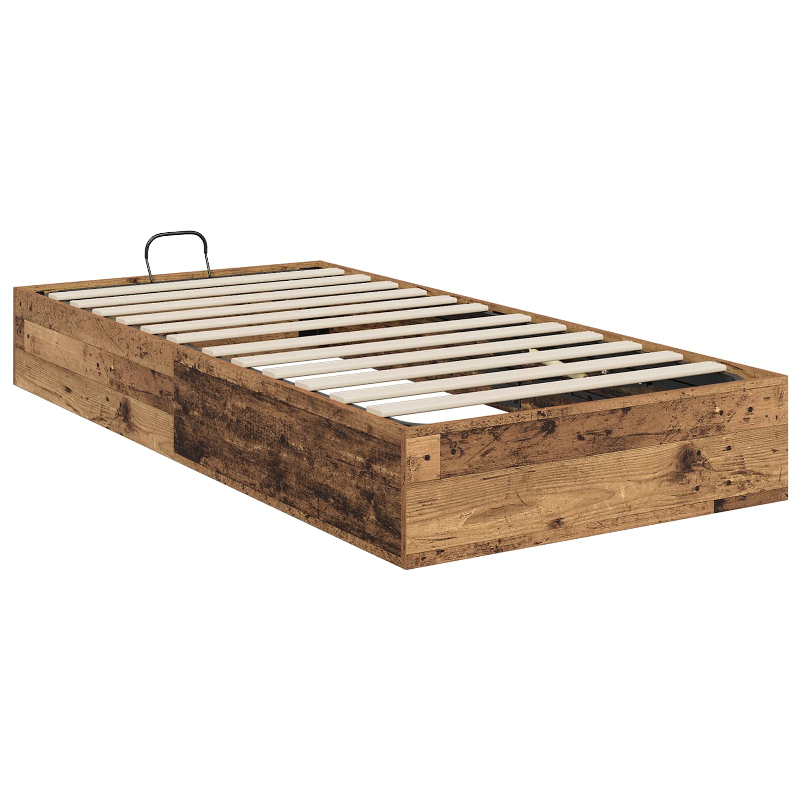vidaXL Łóżko otomanowe Stare drewno 80,5 x 200 cm Drewno inżynieryjne