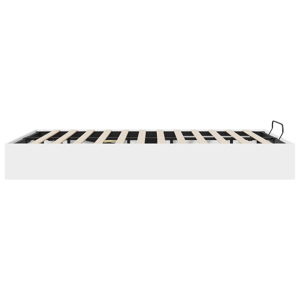 vidaXL Łóżko otomanowe Biały 193 x 140 x 25 cm Drewno inżynieryjne