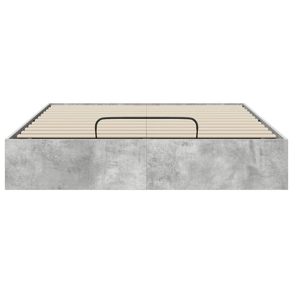 vidaXL Łóżko otomanowe Betonowy Szary 140 x 200 cm Drewno inżynieryjne