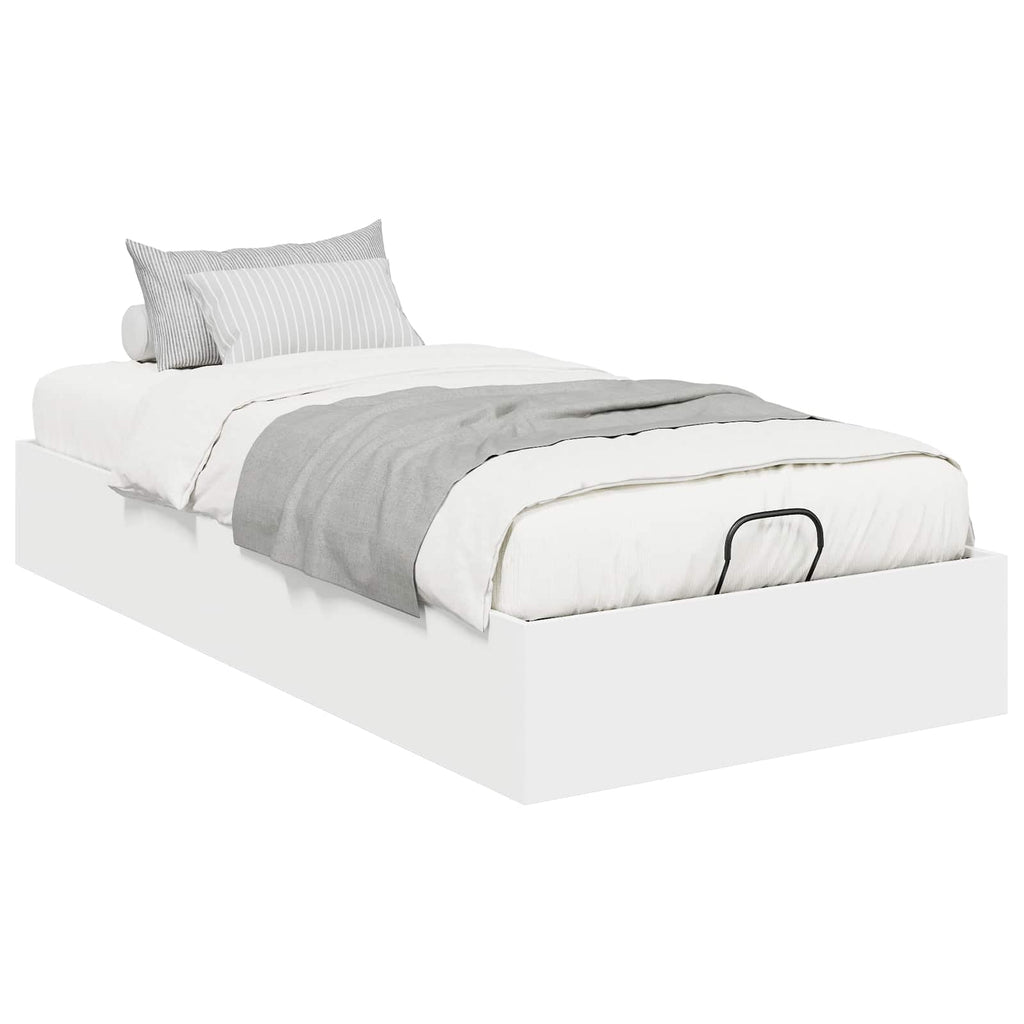 vidaXL Łóżko otomanowe Biały 193 x 90 x 25 cm Drewno inżynieryjne