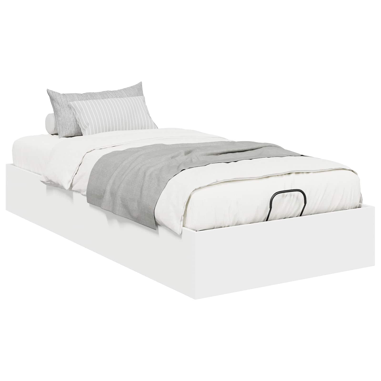 vidaXL Łóżko otomanowe Biały 193 x 90 x 25 cm Drewno inżynieryjne