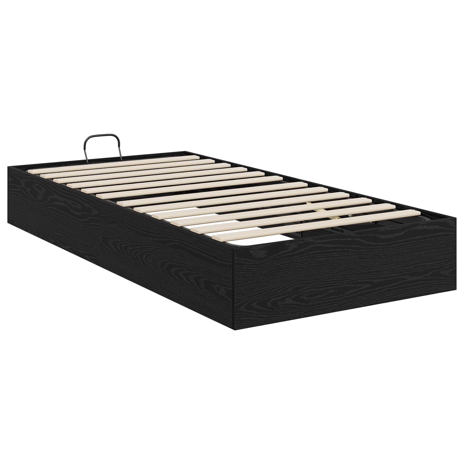 vidaXL Łóżko otomanowe Czarny Dąb 193 x 90 x 25 cm Drewno inżynieryjne