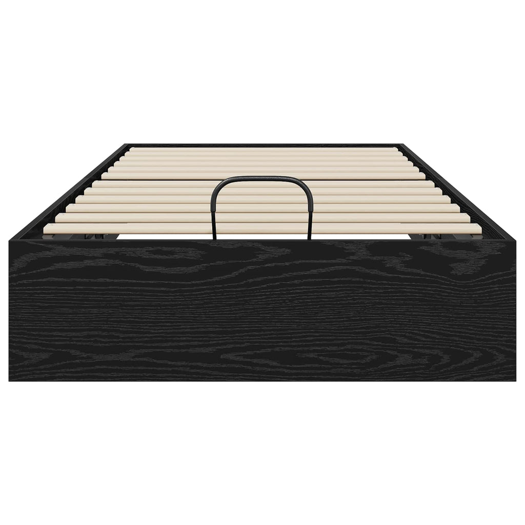 vidaXL Łóżko otomanowe Czarny Dąb 193 x 90 x 25 cm Drewno inżynieryjne