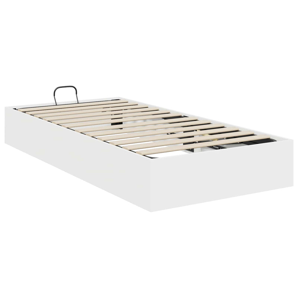 vidaXL Łóżko otomanowe Biały 75,5 x 190 cm Drewno inżynieryjne