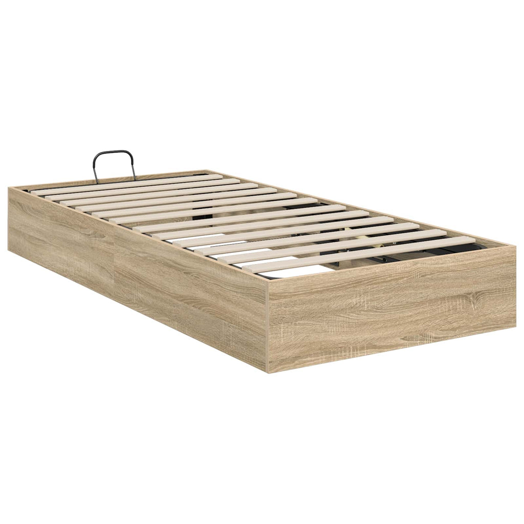 vidaXL Łóżko otomanowe Dąb Sonoma 75,5 x 190 cm Drewno inżynieryjne