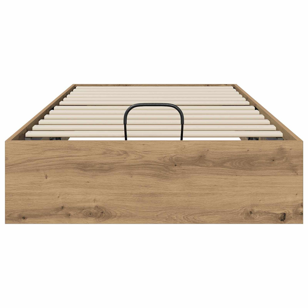 vidaXL Łóżko otomanowe Dąb Rzemieślniczy 75,5 x 190 cm