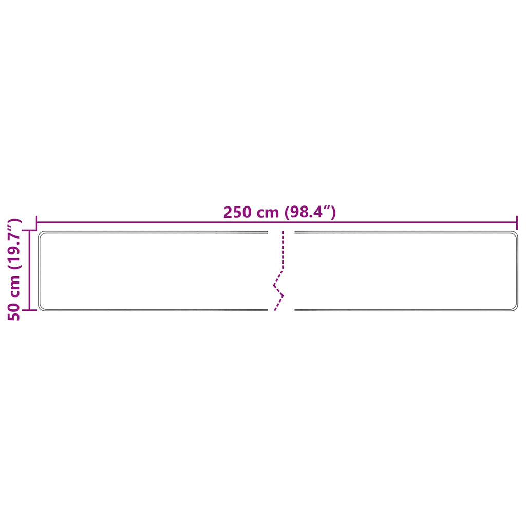 vidaXL Chodnik dywanowy MARSA Kremowy 50 x 250 cm Poliester i PVC