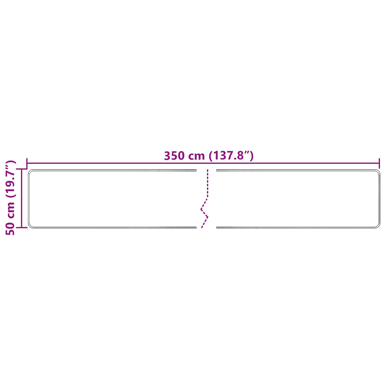 vidaXL Chodnik dywanowy MARSA Kremowy 50 x 350 cm Poliester i PVC