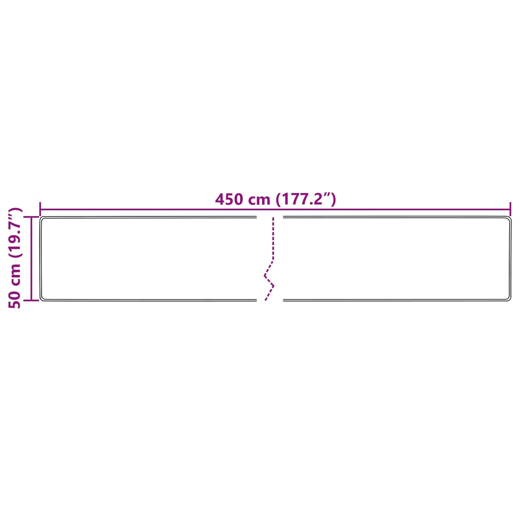 vidaXL Chodnik dywanowy MARSA Kremowy 50 x 450 cm Poliester i PVC