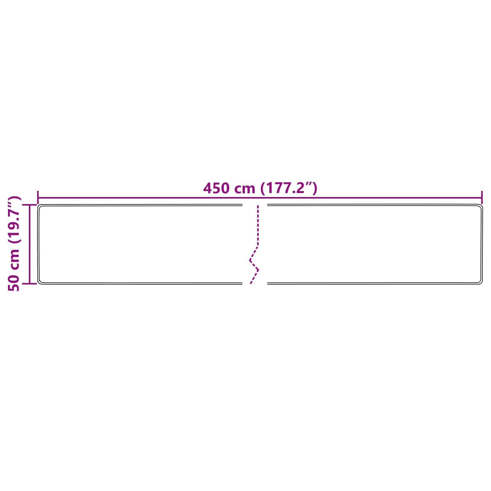 vidaXL Chodnik dywanowy MARSA Kremowy 50 x 450 cm Poliester i PVC