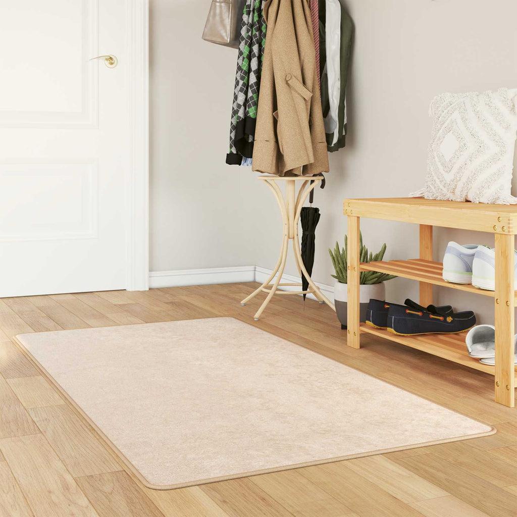 vidaXL Chodnik dywanowy MARSA Kremowy 80 x 100 cm Poliester i PVC