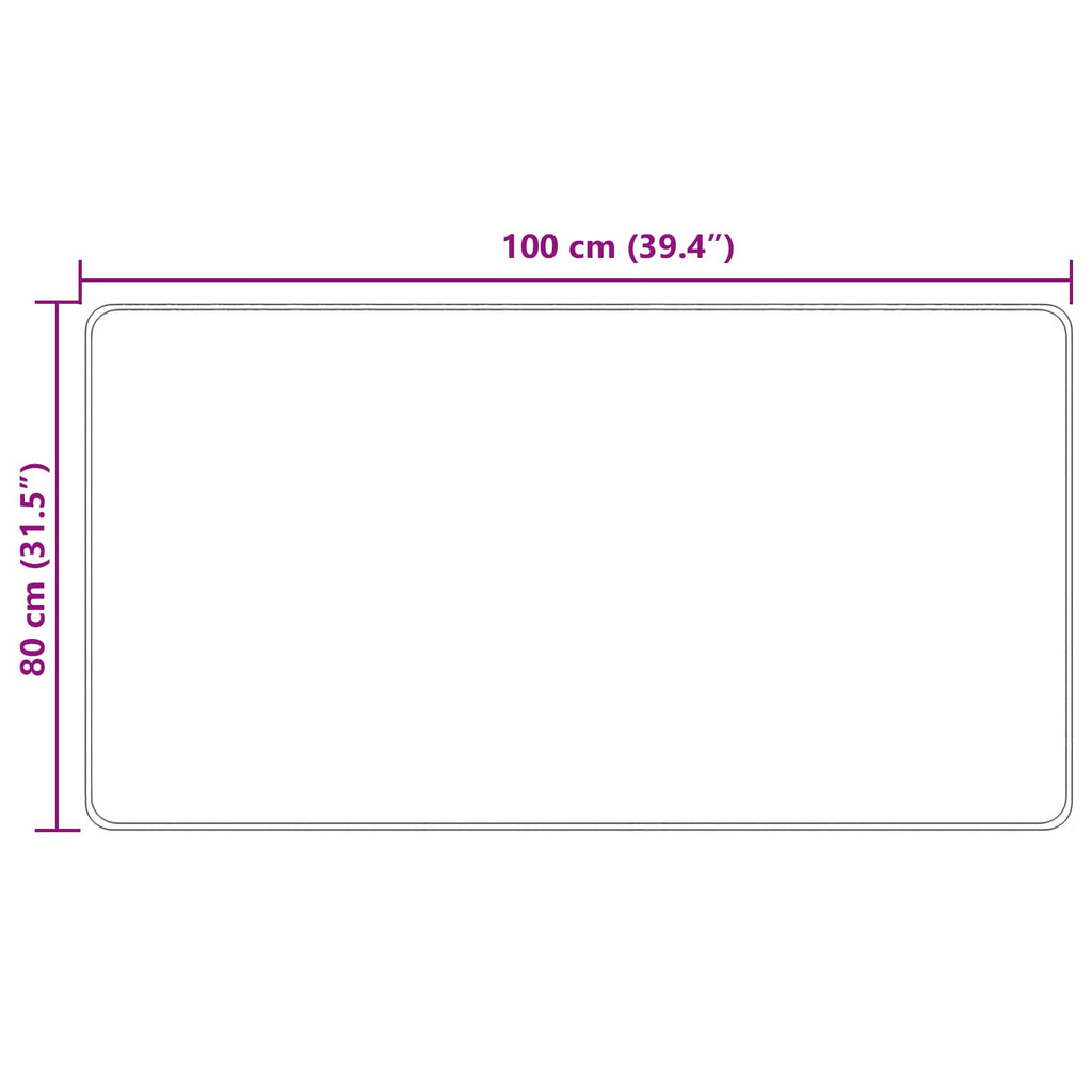 vidaXL Chodnik dywanowy MARSA Kremowy 80 x 100 cm Poliester i PVC