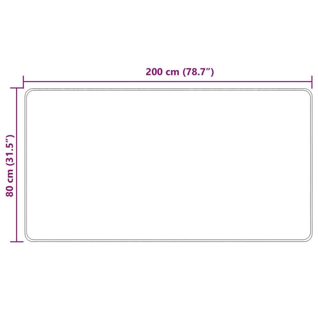 vidaXL Chodnik dywanowy MARSA Kremowy 80 x 200 cm Poliester i PVC