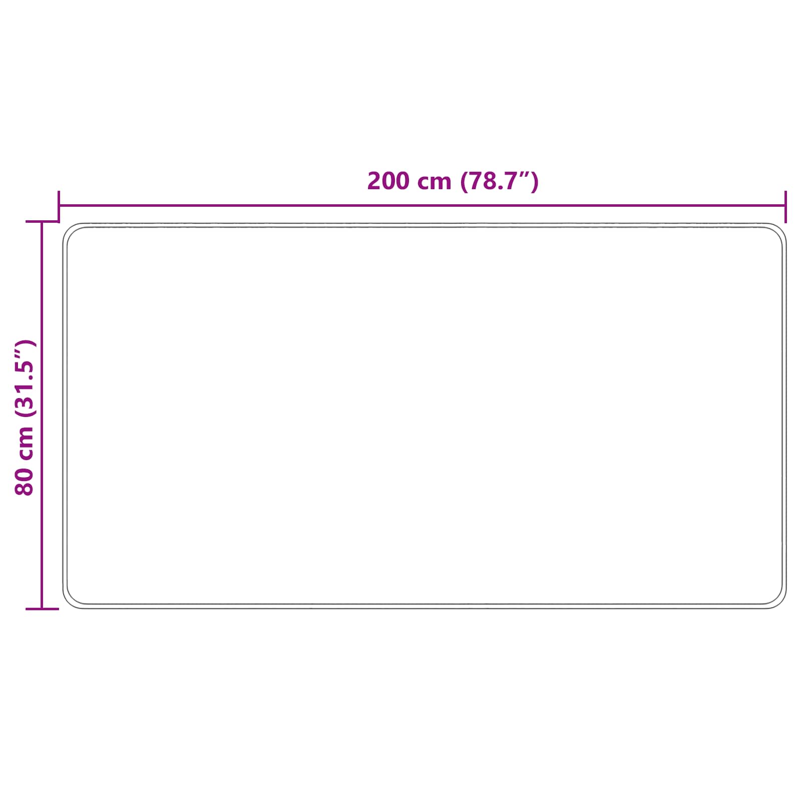 vidaXL Chodnik dywanowy MARSA Kremowy 80 x 200 cm Poliester i PVC