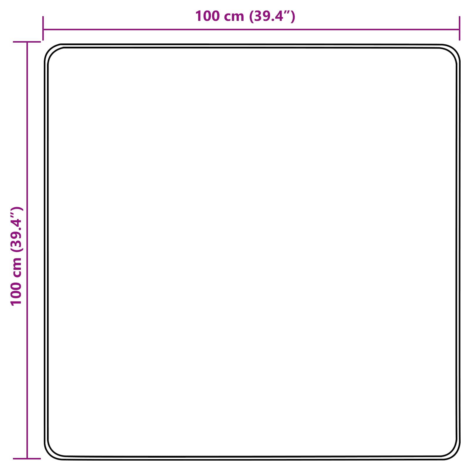 vidaXL Chodnik dywanowy MARSA Kremowy 100 x 100 cm Poliester i PVC